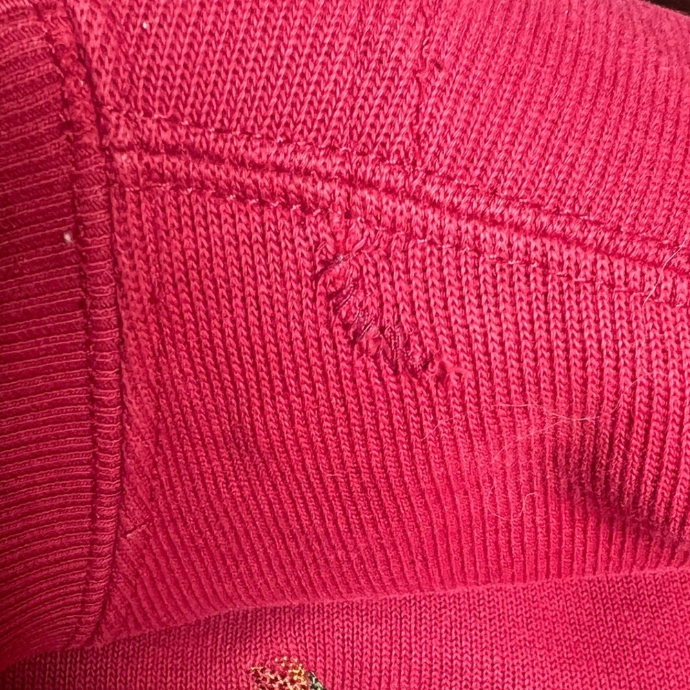VTG Abercrombie‎ Fitch Country Red Embroidered Cotton Sweatshirt Crewneck L - Picture 5 of 7